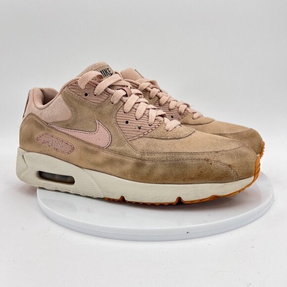 Nike Air Max 90 Ultra 2.0 Women Size 11 924447-201 Particle Beige Suede Shoes - Picture 4 of 14